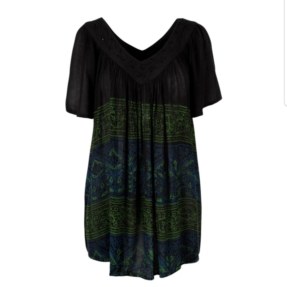 NWT Night Sea Flared Top - Womens Plus Size